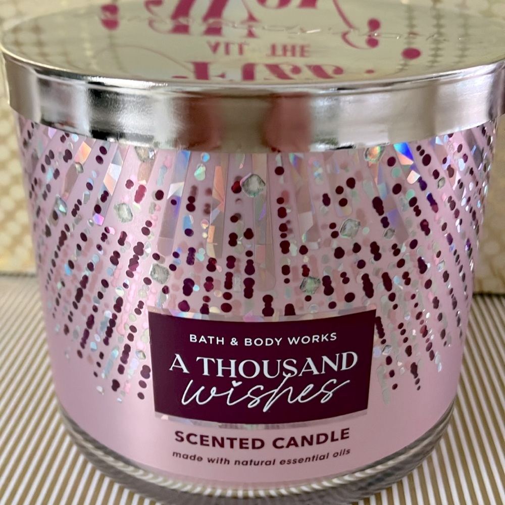 🕯️Bath and Body Works A Thousand Wishes  3-Wick Candle NWT ‼️